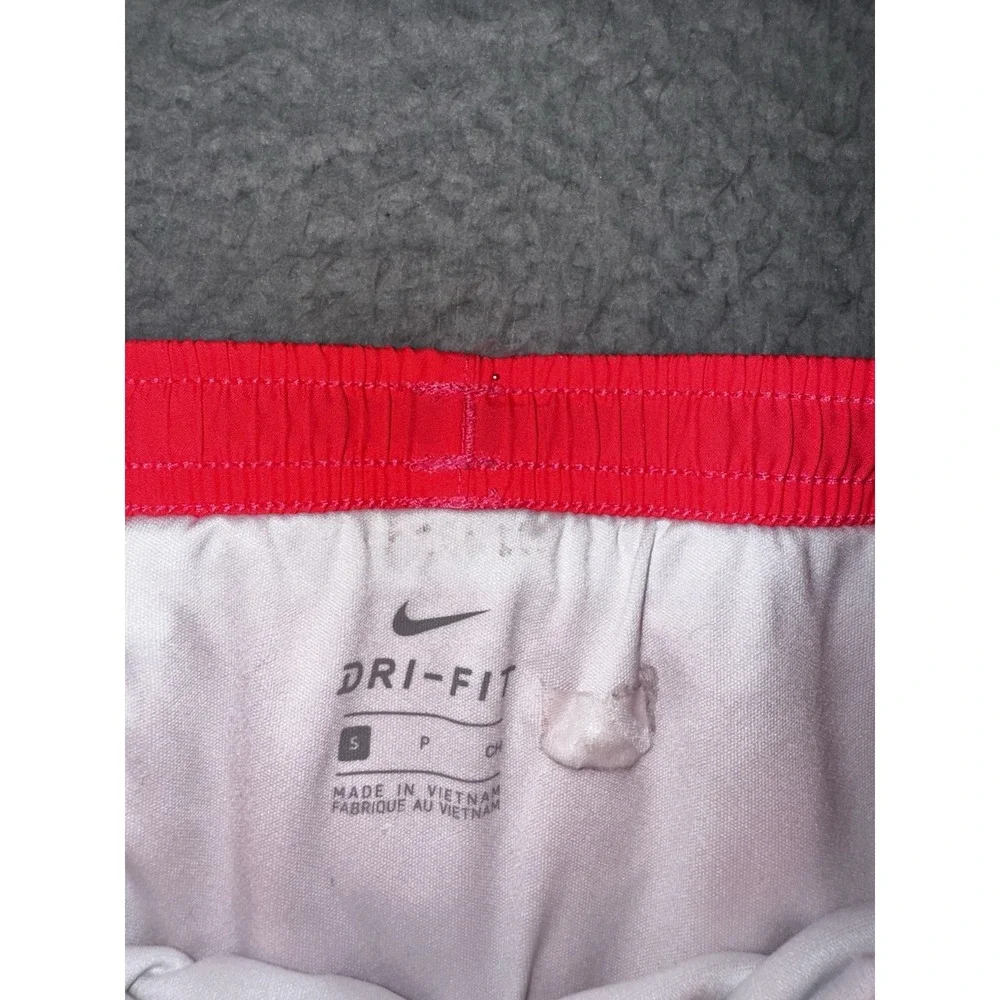 Nike Running Shorts Girls Small Coral Pink Lined Drawstring Two‎ Tone Y2k Active